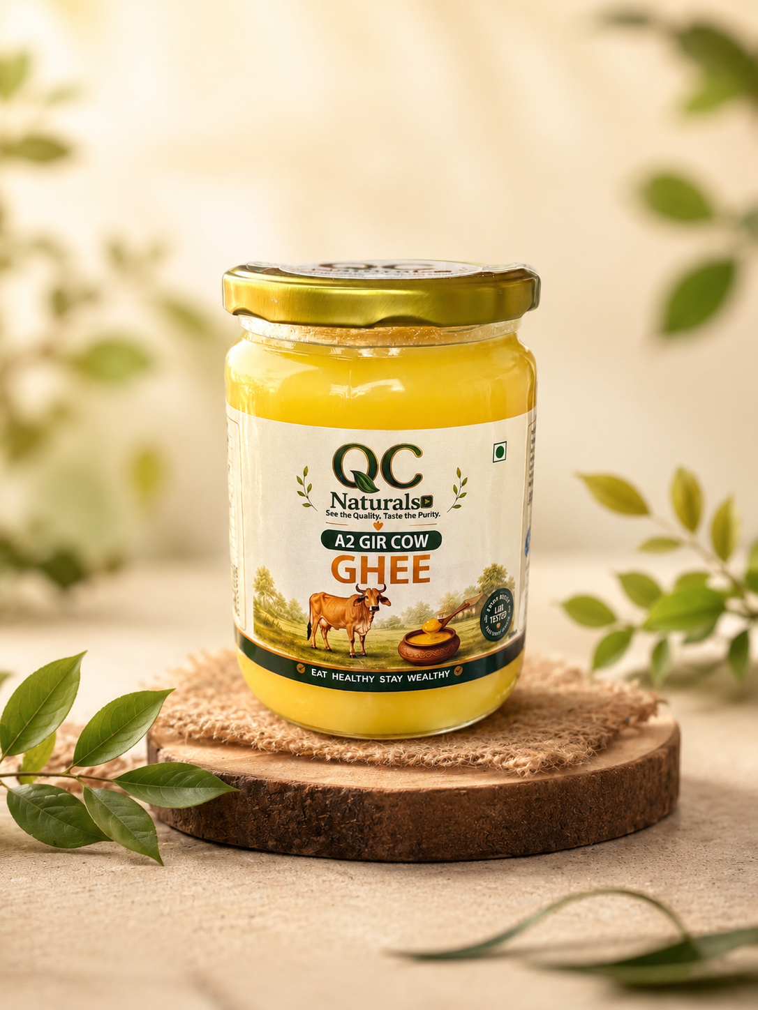 A2 Gir Cow Ghee – Traditional Bilona Method & Lab Tested | 250 ml