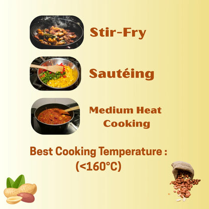 QC Naturals Groundnut Oil (Peanut Oil) – 1L Wood Pressed, 100% Pure