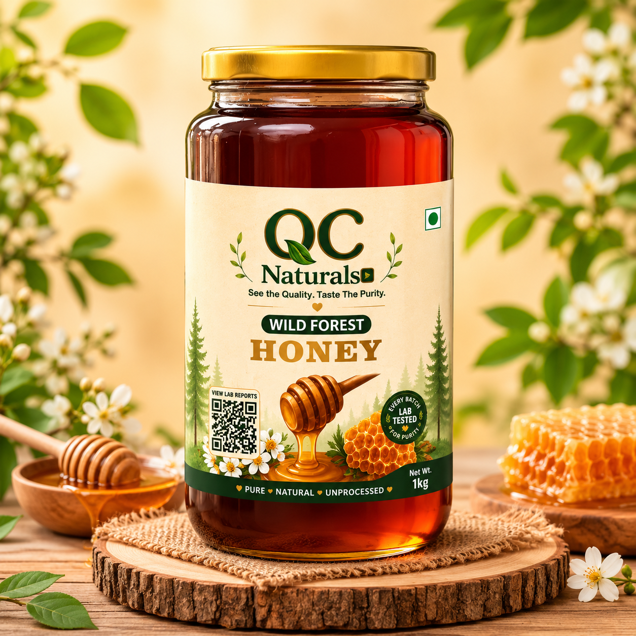 Wild Forest Honey – Raw, Natural & Lab Tested / 500gm